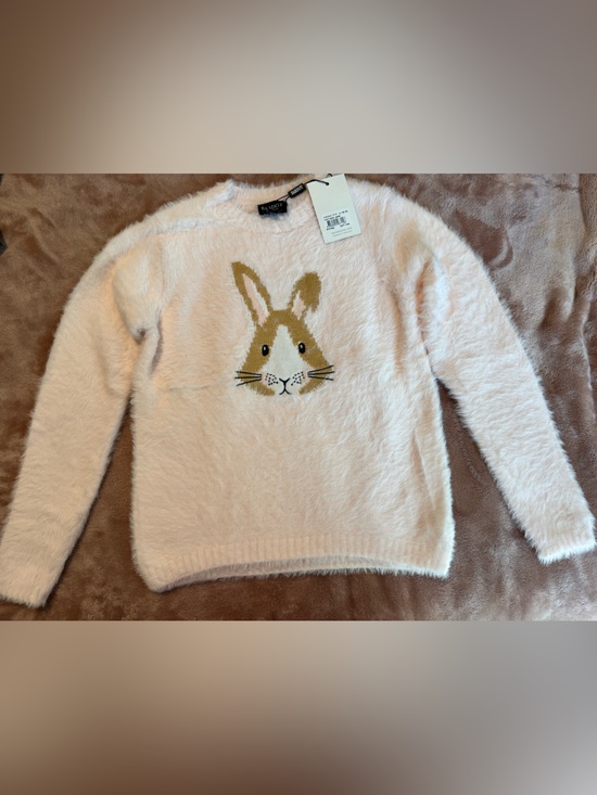 Bardot Other - NWT Bardot Junior Fluffy Bunny Jumper Sweater, Light Pink, Girls Size 12-14